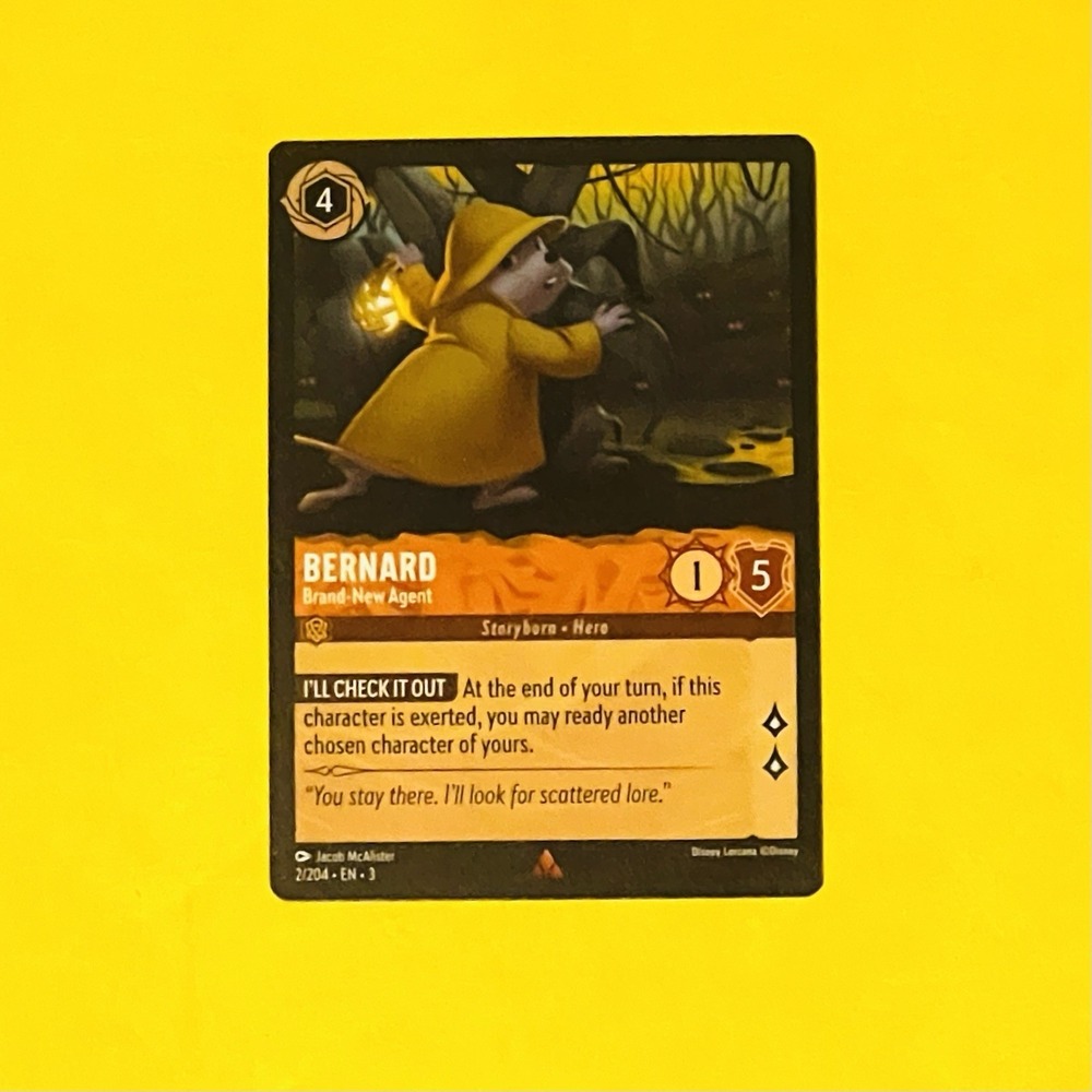 Bernard - Brand-New Agent 2/204 Rare Into The Inklands‎ Disney Lorcana TCG